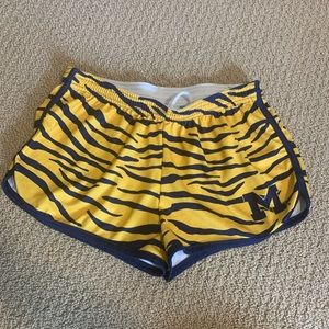 Michigan blue and yellow shorts